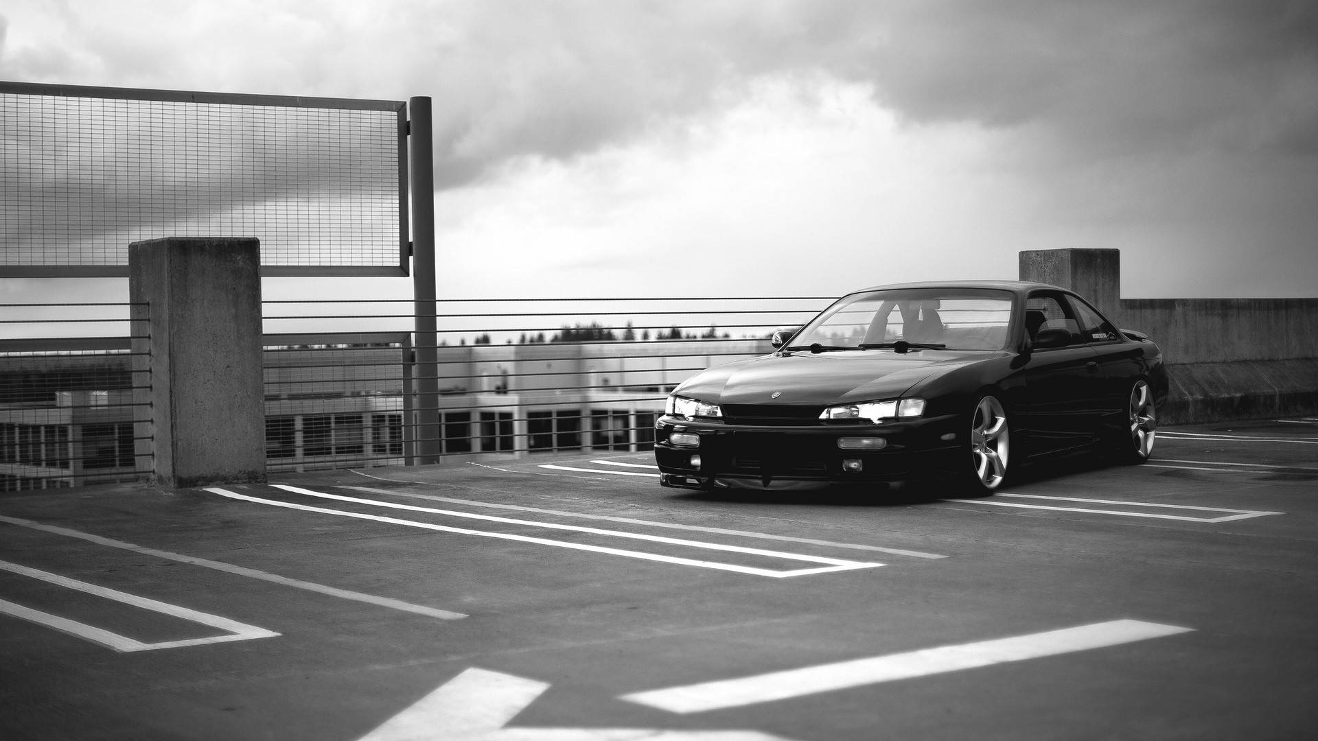 Black And White Nissan Silvia S14 Wallpaper