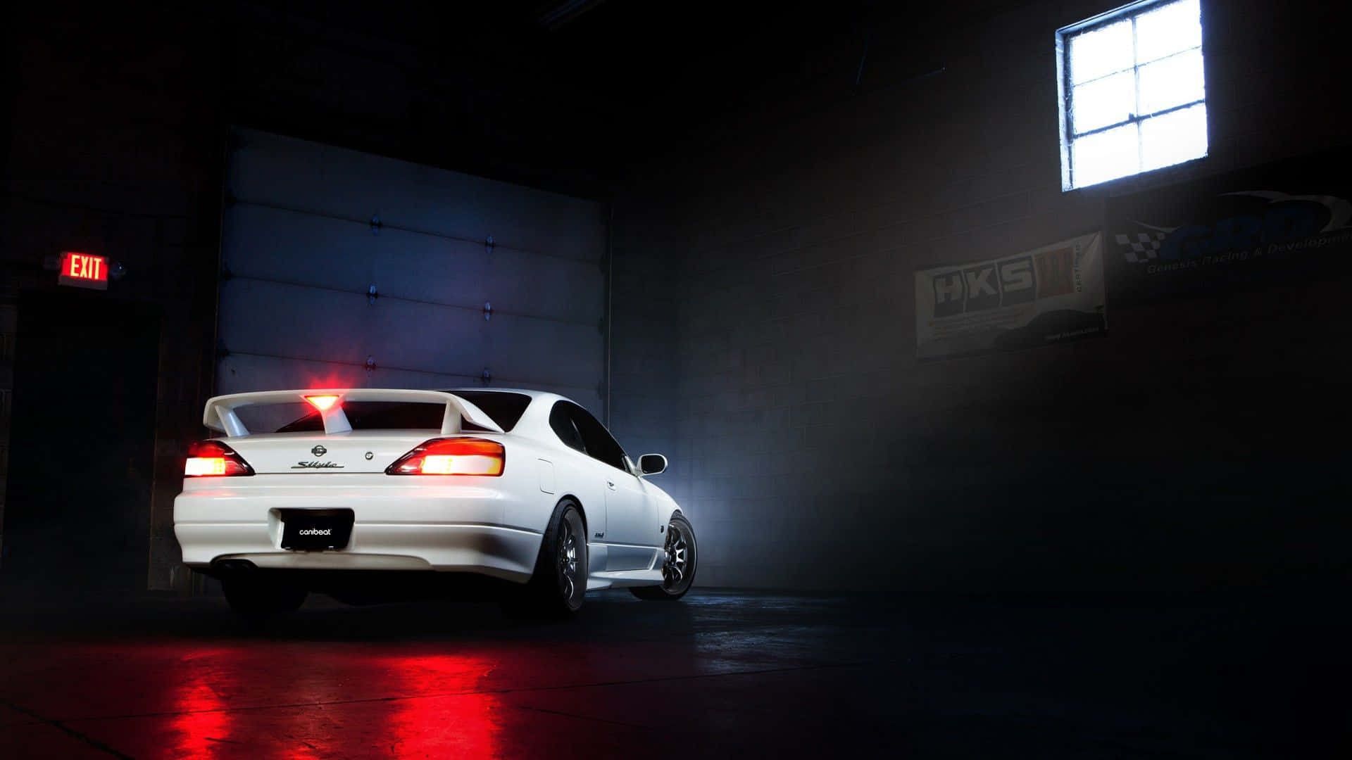 Luciposteriori Illuminate Della Nissan Silvia S15 Sfondo