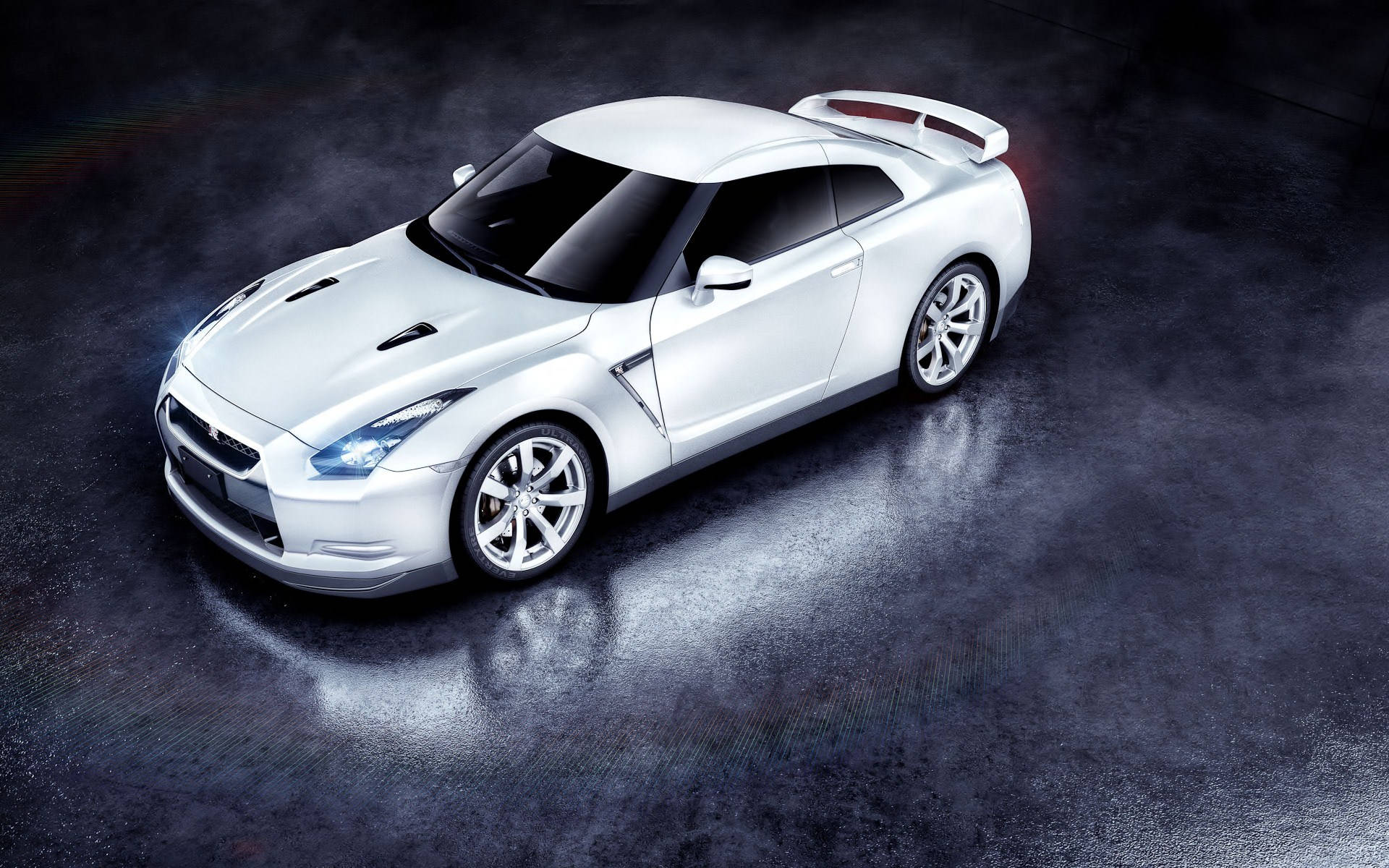Nissan Skyline GTR R35 White Wallpaper