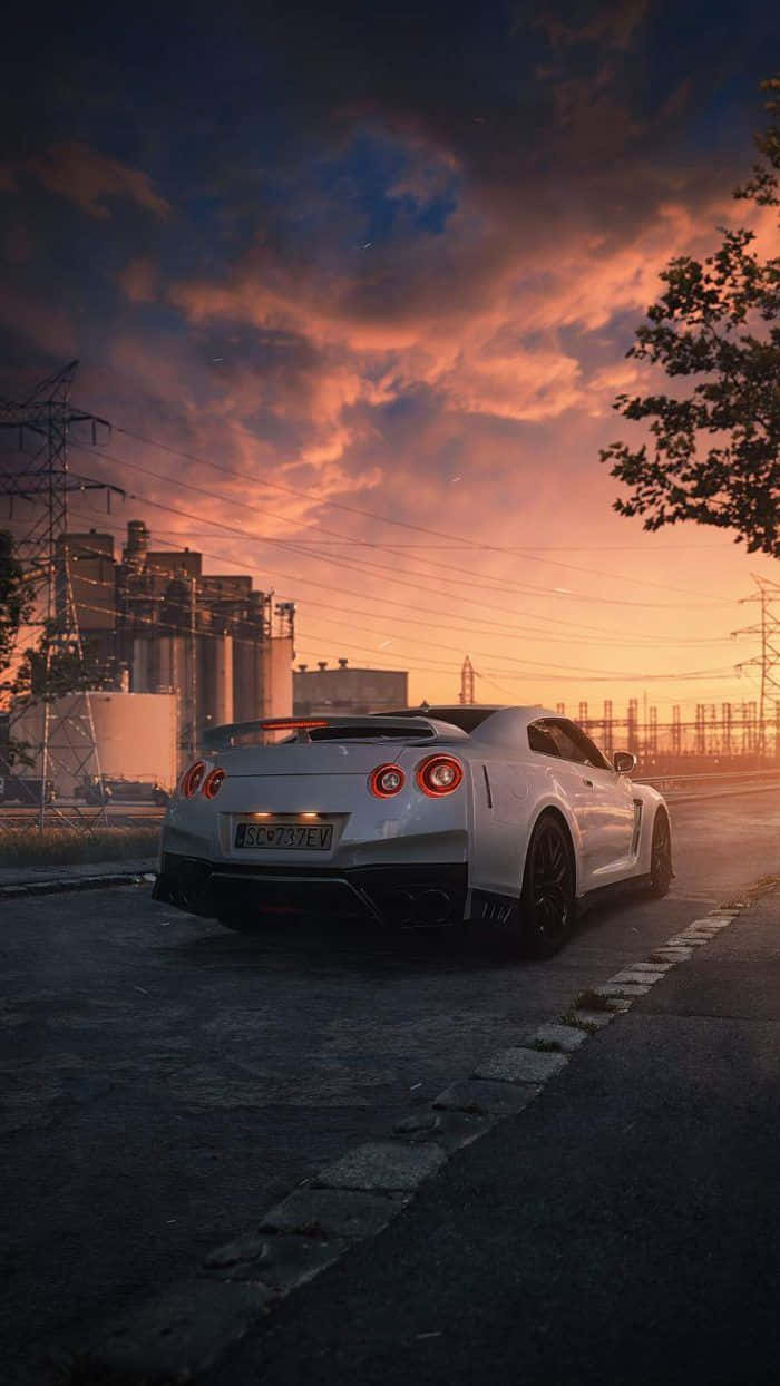 Nissan Skyline Iphone Sunset View Wallpaper