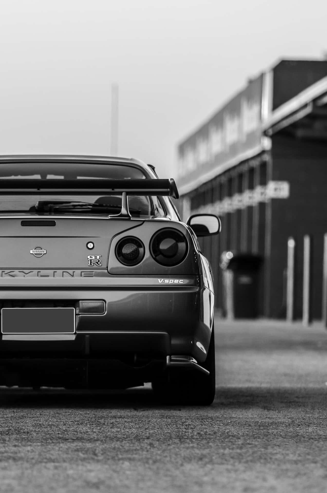 Nissan Skyline Iphone Black And White Wallpaper