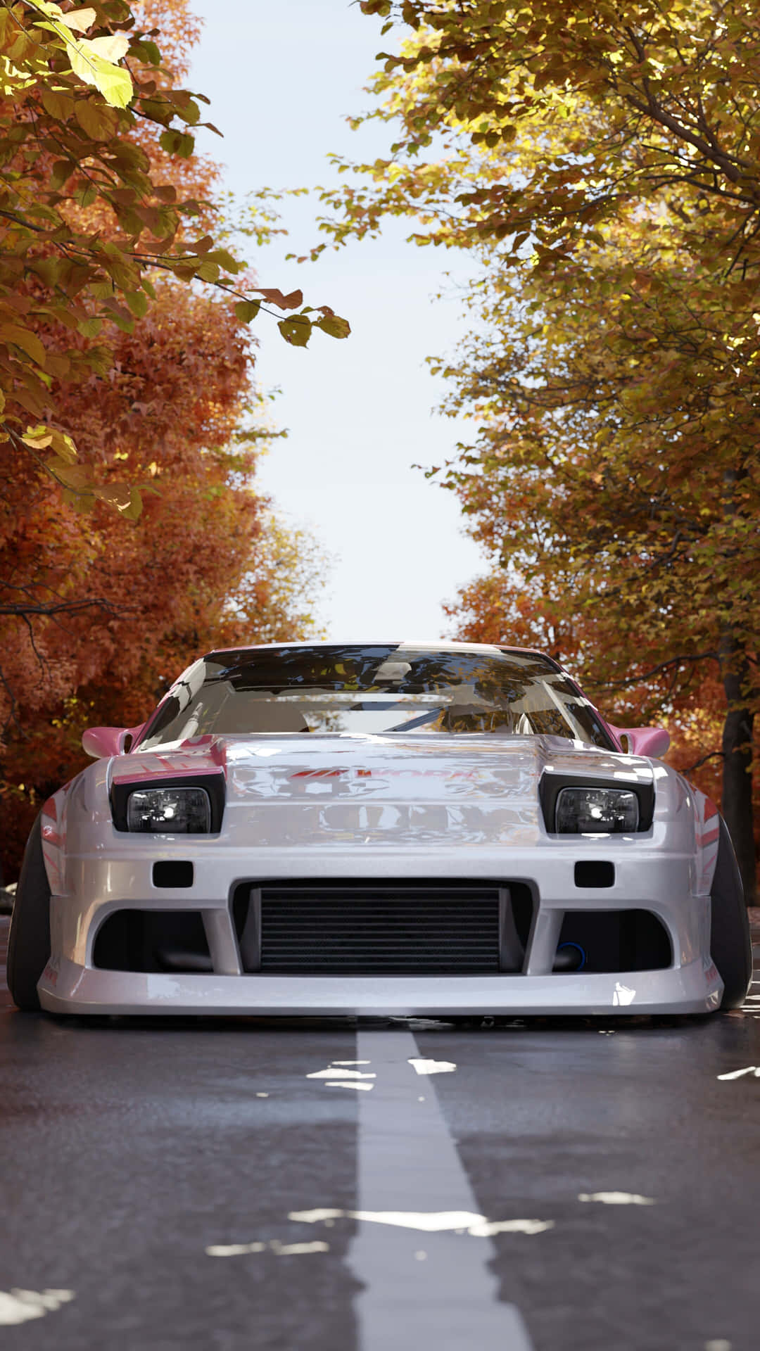 Nissan240sx Autumn Road Wallpaper