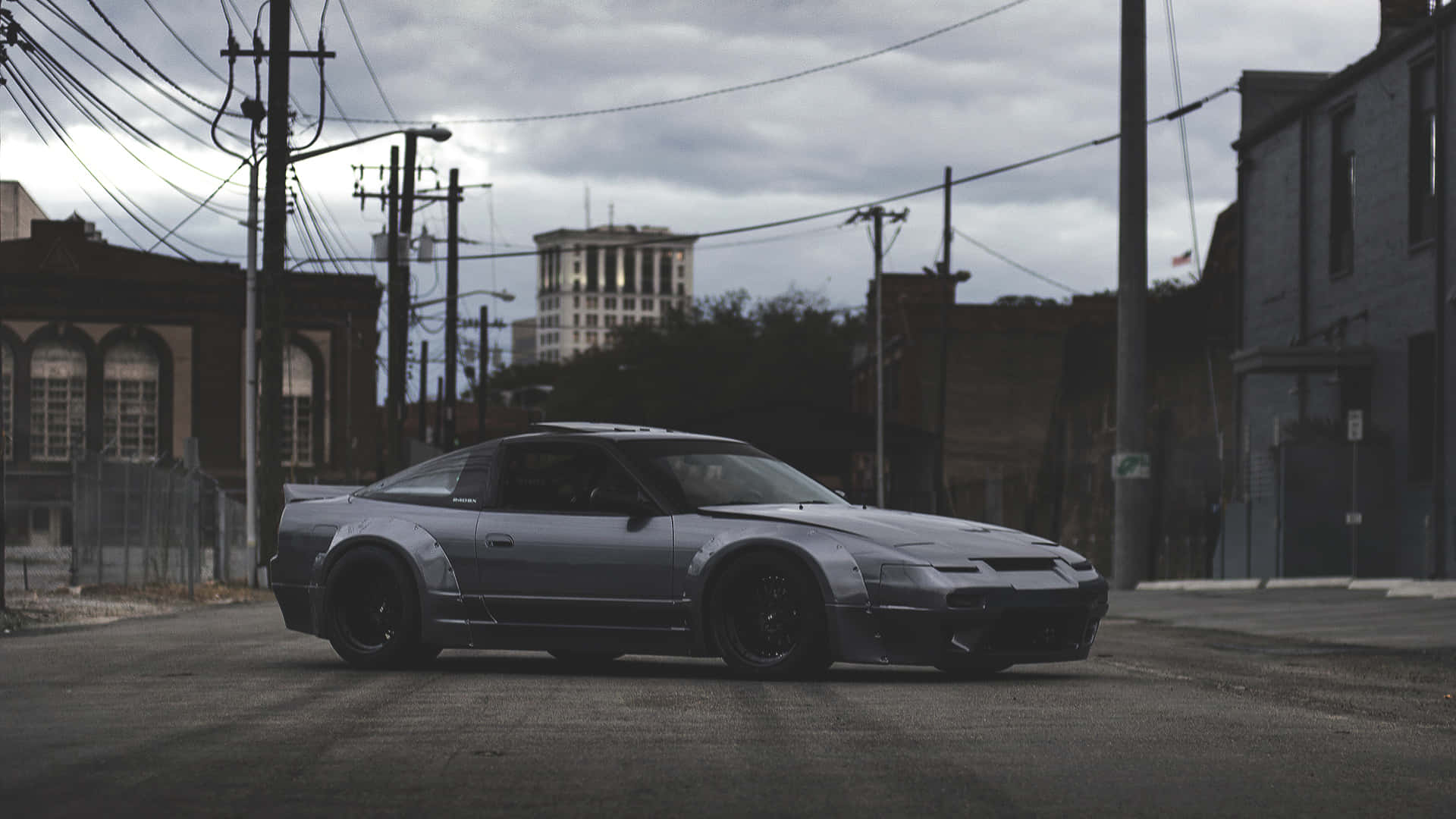 Nissan240sx Urban Backdrop Wallpaper