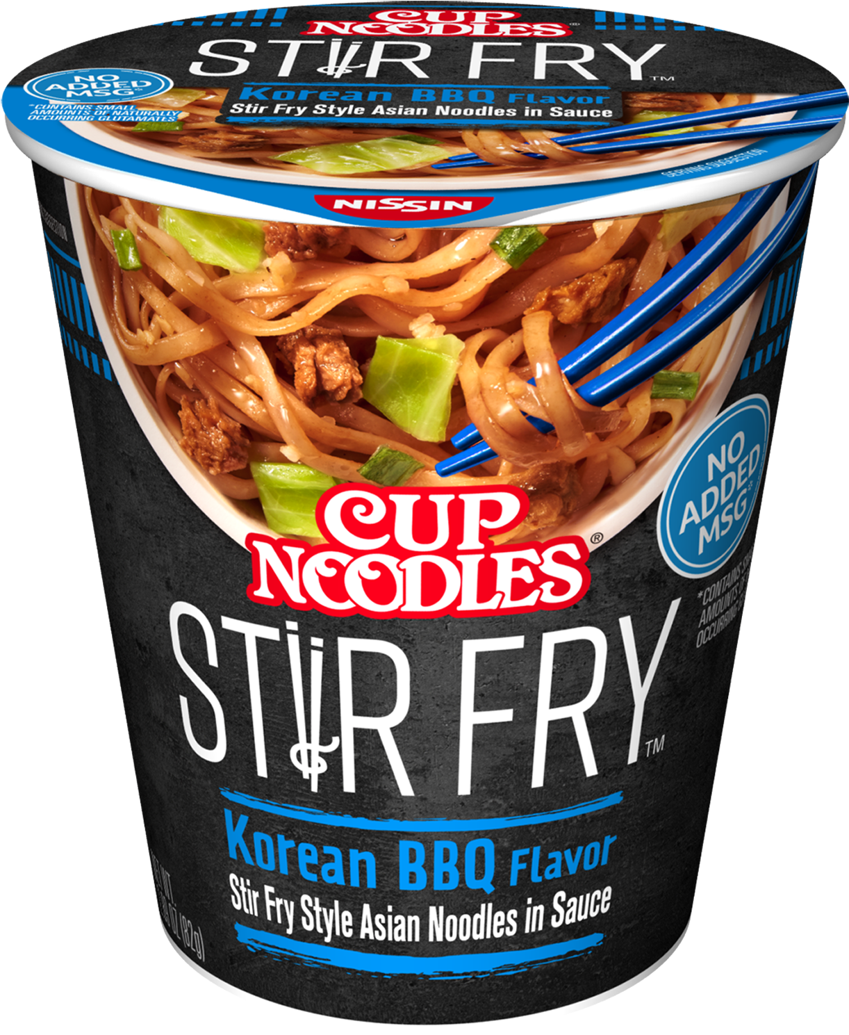 Nissin Cup Noodles Stir Fry Korean B B Q Flavor PNG