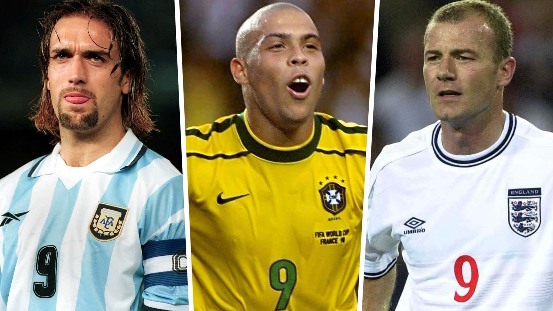 No. 9 Gabriel Batistuta, Ronaldo And Alan Shearer Wallpaper