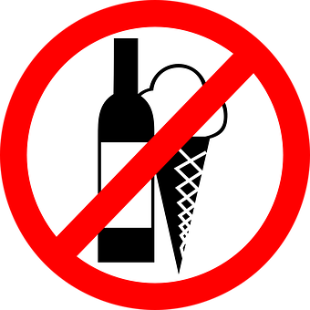 No Alcohol Ice Cream Sign PNG