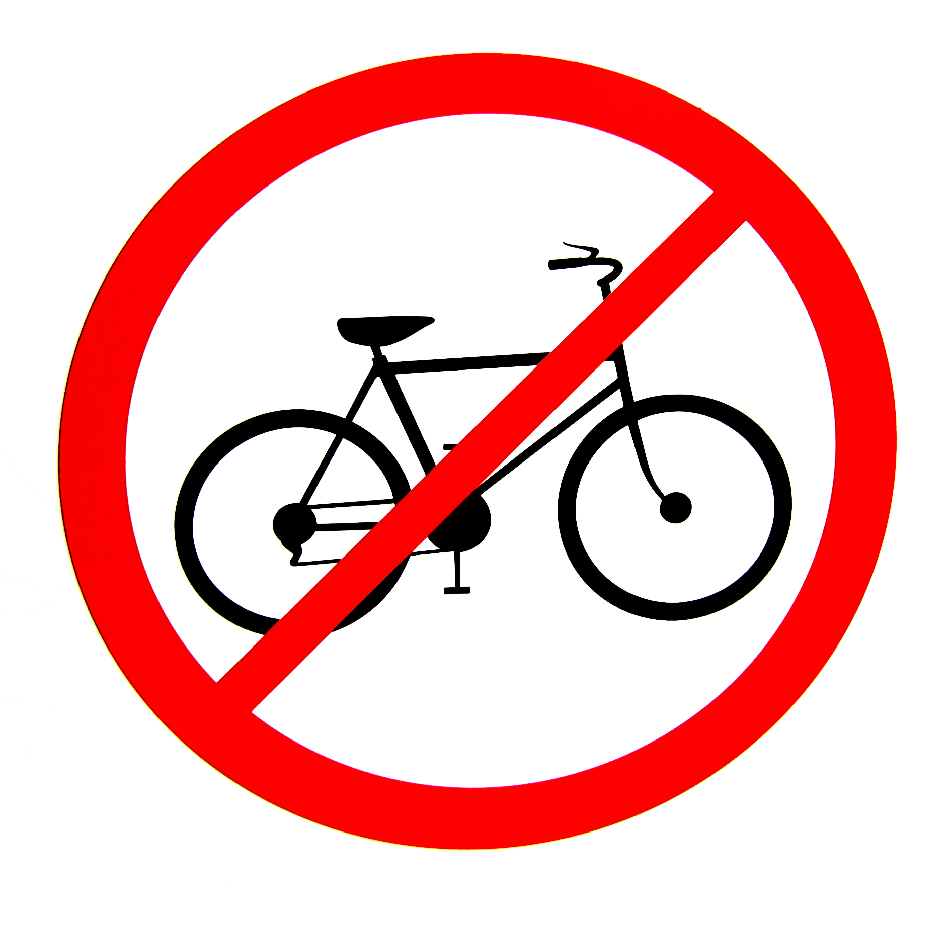 No Bicycles Sign PNG