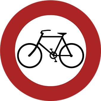 No Bicycles Sign PNG