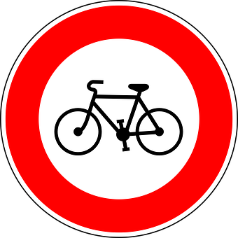 No Bicycles Sign PNG