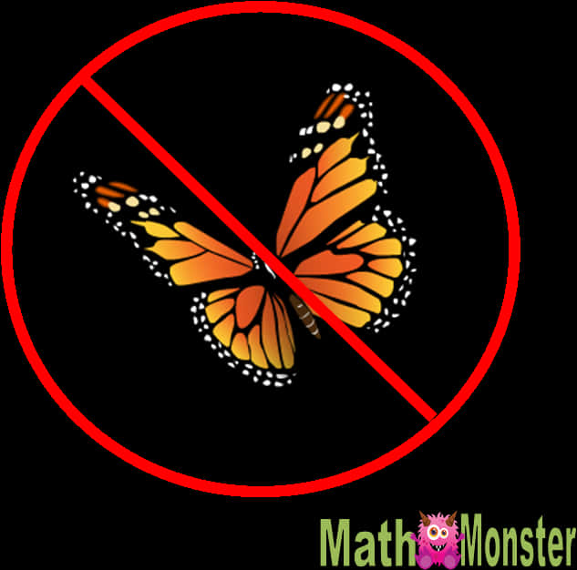 No Butterflies Sign Monarch Graphic PNG