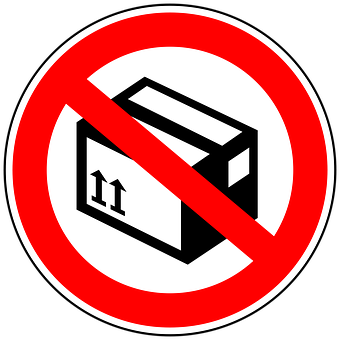 No Cardboard Box Sign PNG