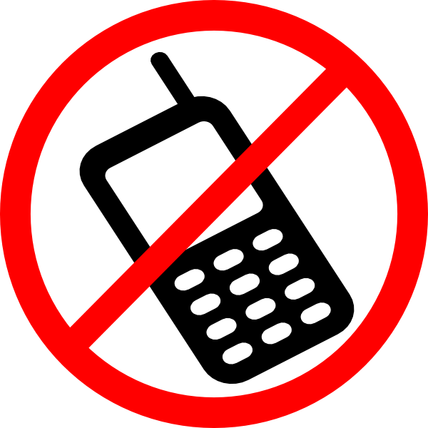 No Cell Phone Sign Clipart PNG