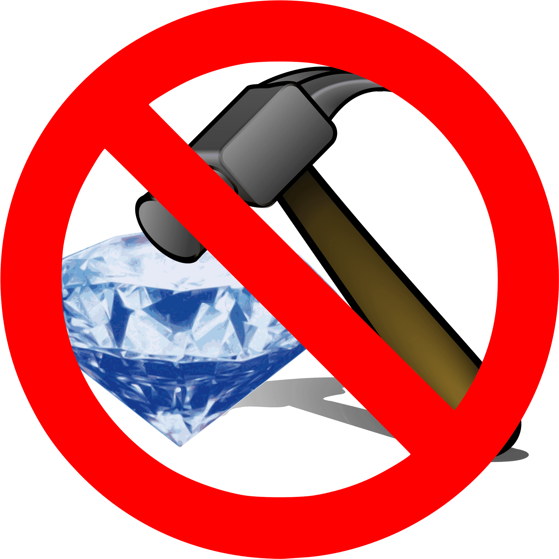 No Diamond Breaking Sign PNG