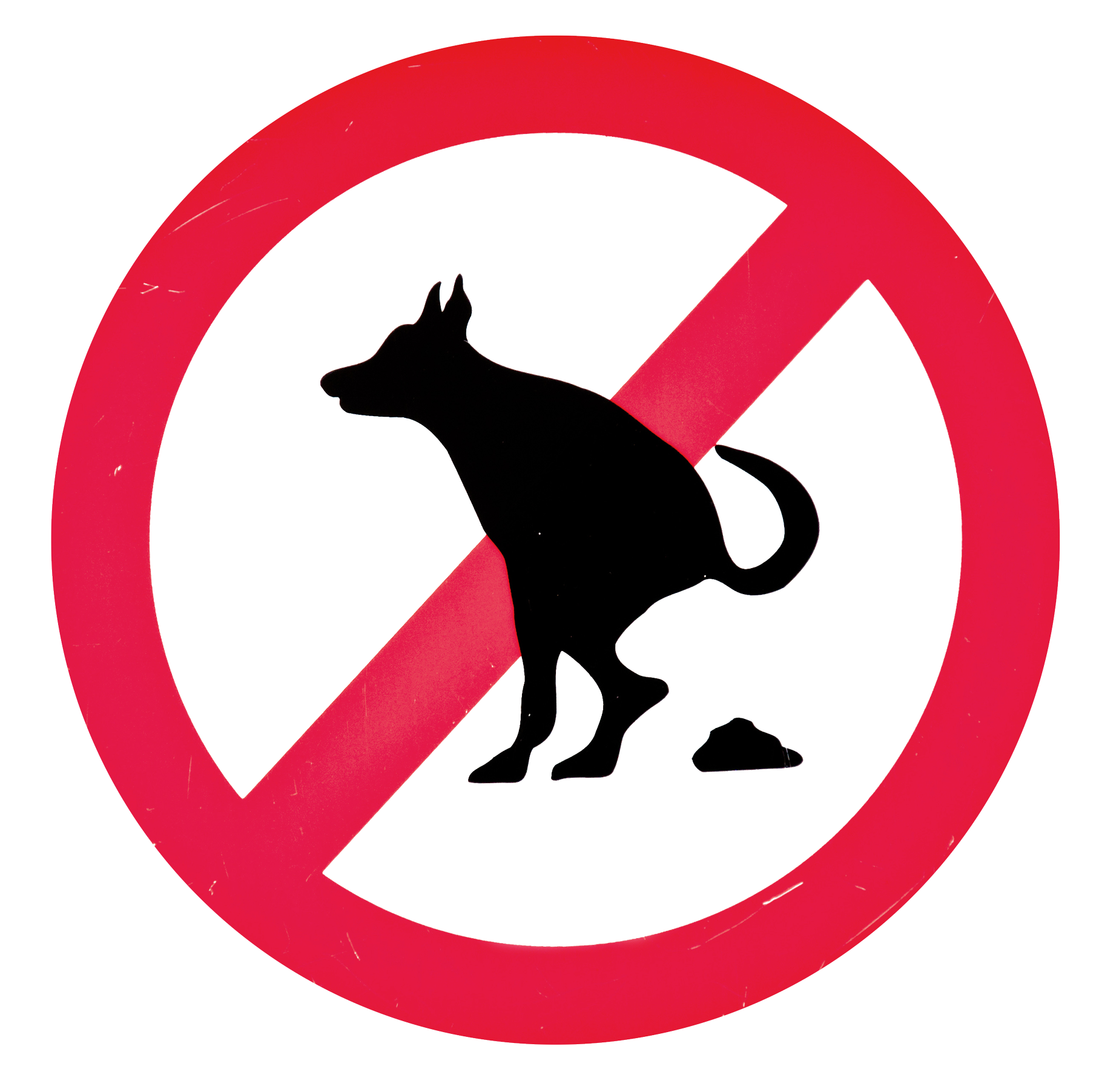 No Dog Pooping Sign PNG
