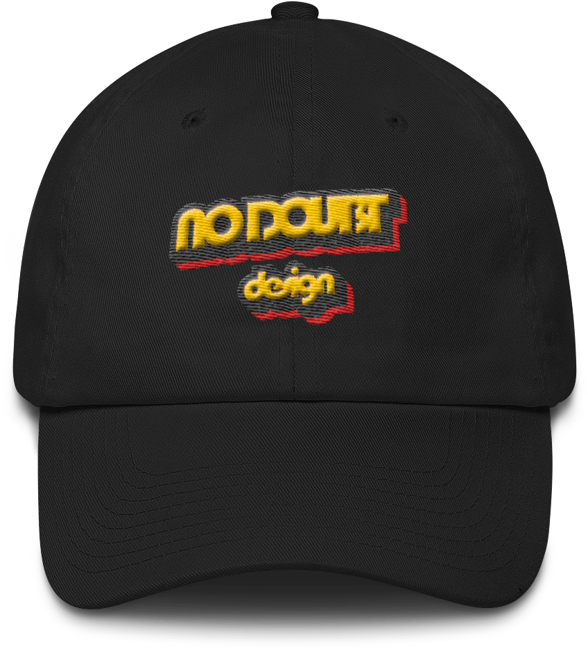 No Doubt Design Black Cap PNG