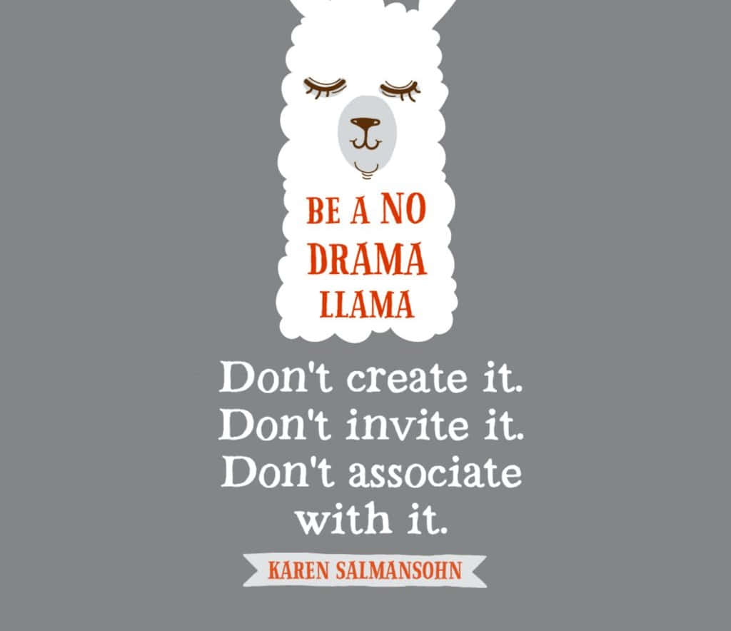 No Drama Llama Quote Wallpaper
