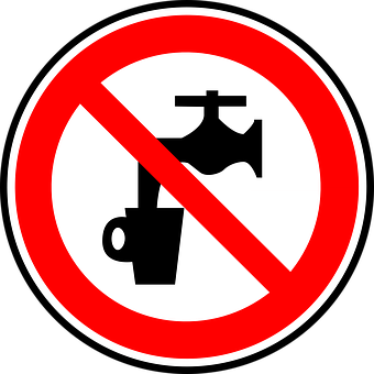 No Drinking Water Sign PNG