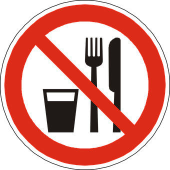 No Eating Sign Graphic PNG
