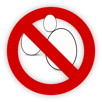 No Eggs Allowed Sign PNG