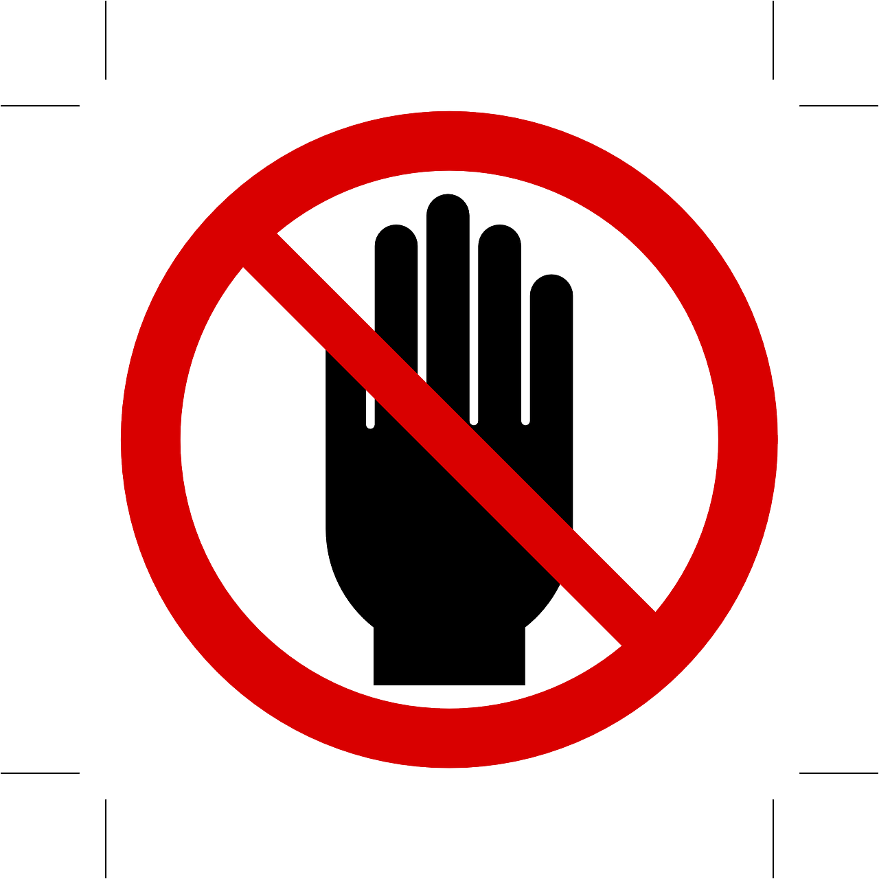 No Entry Hand Sign PNG