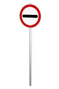 No Entry Sign Against Black Background PNG