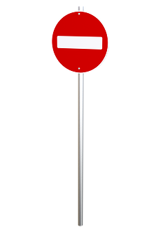 No Entry Signon Black Background PNG