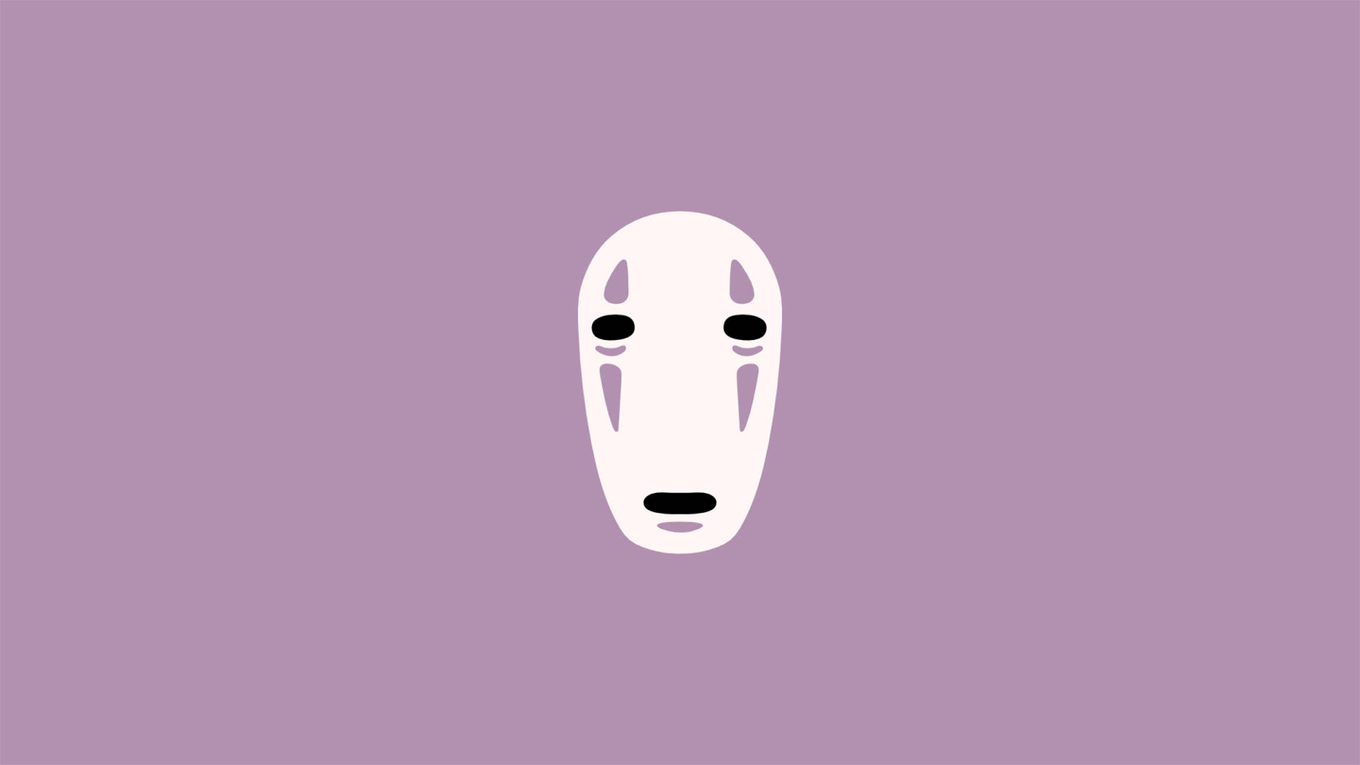 No-Face Lilac Background Wallpaper