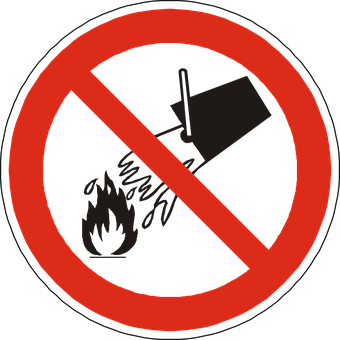 No Fire Sign Black Background PNG