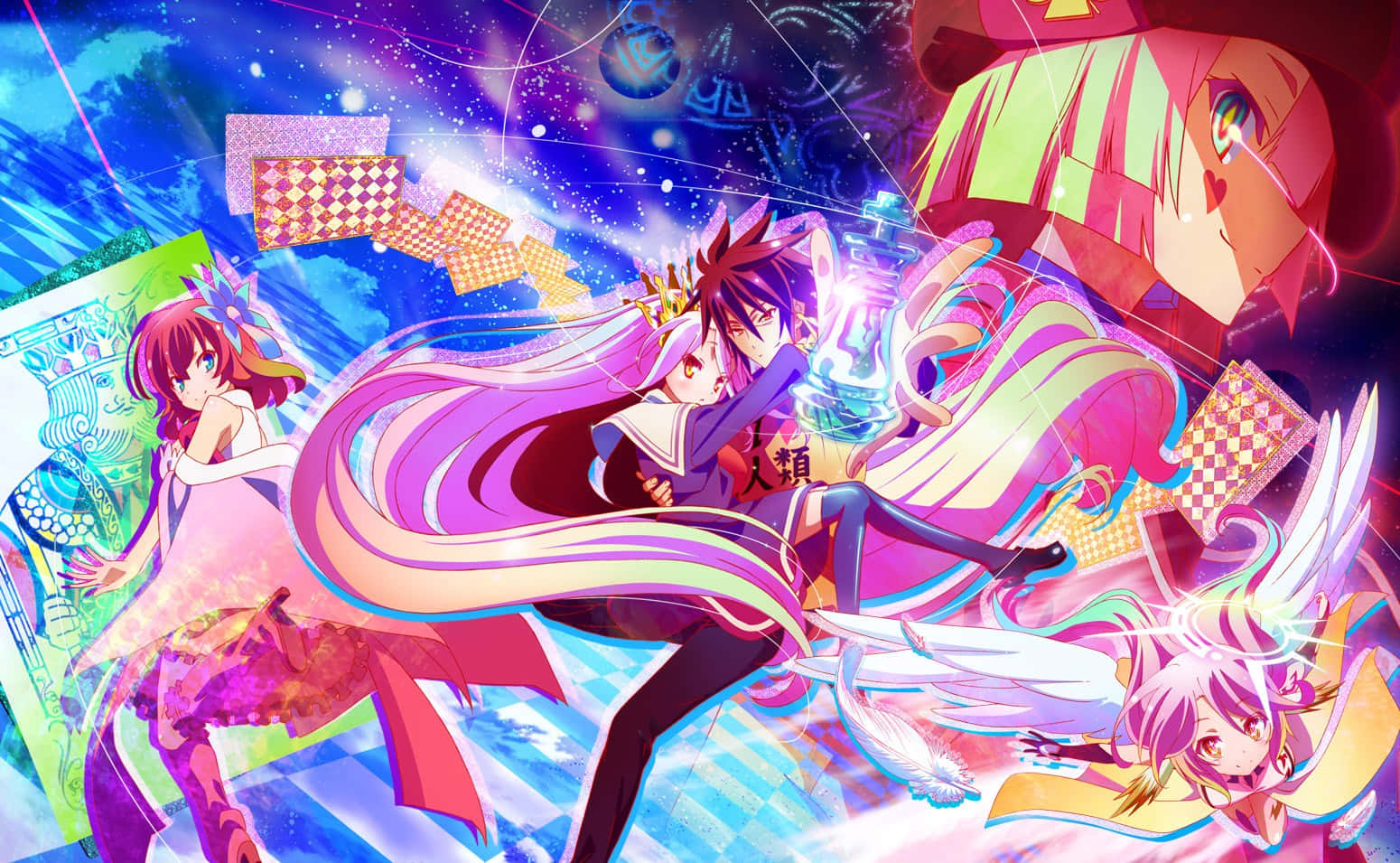 Jump into the world of 'No Game No Life' with siblings Sora and Shiro!
