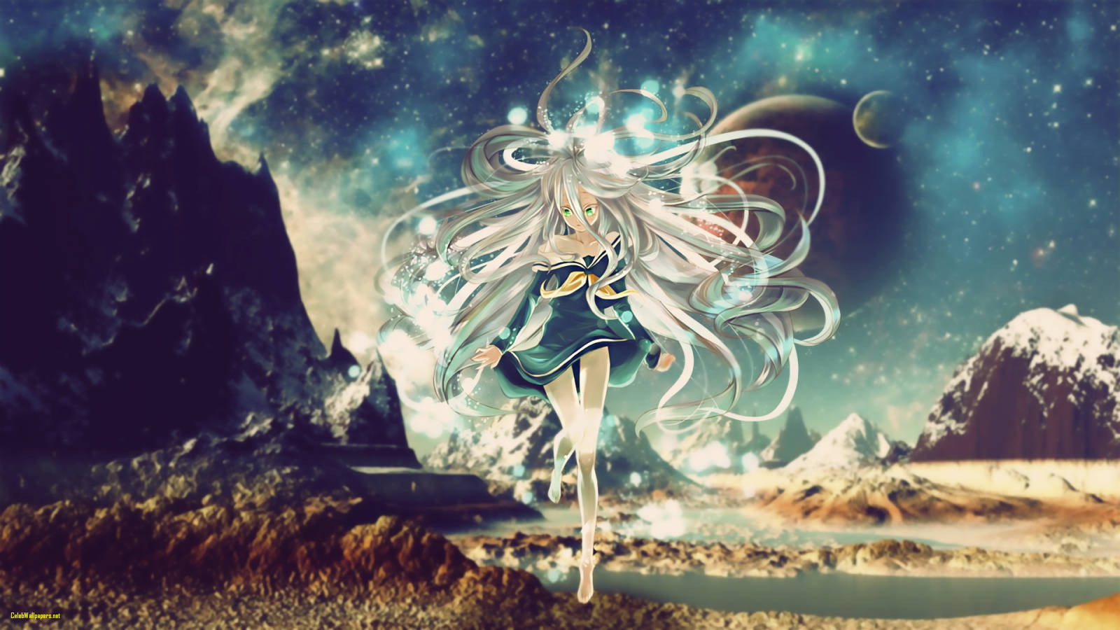 "Goddess Shiro, the lead character from No Game No Life" Wallpaper