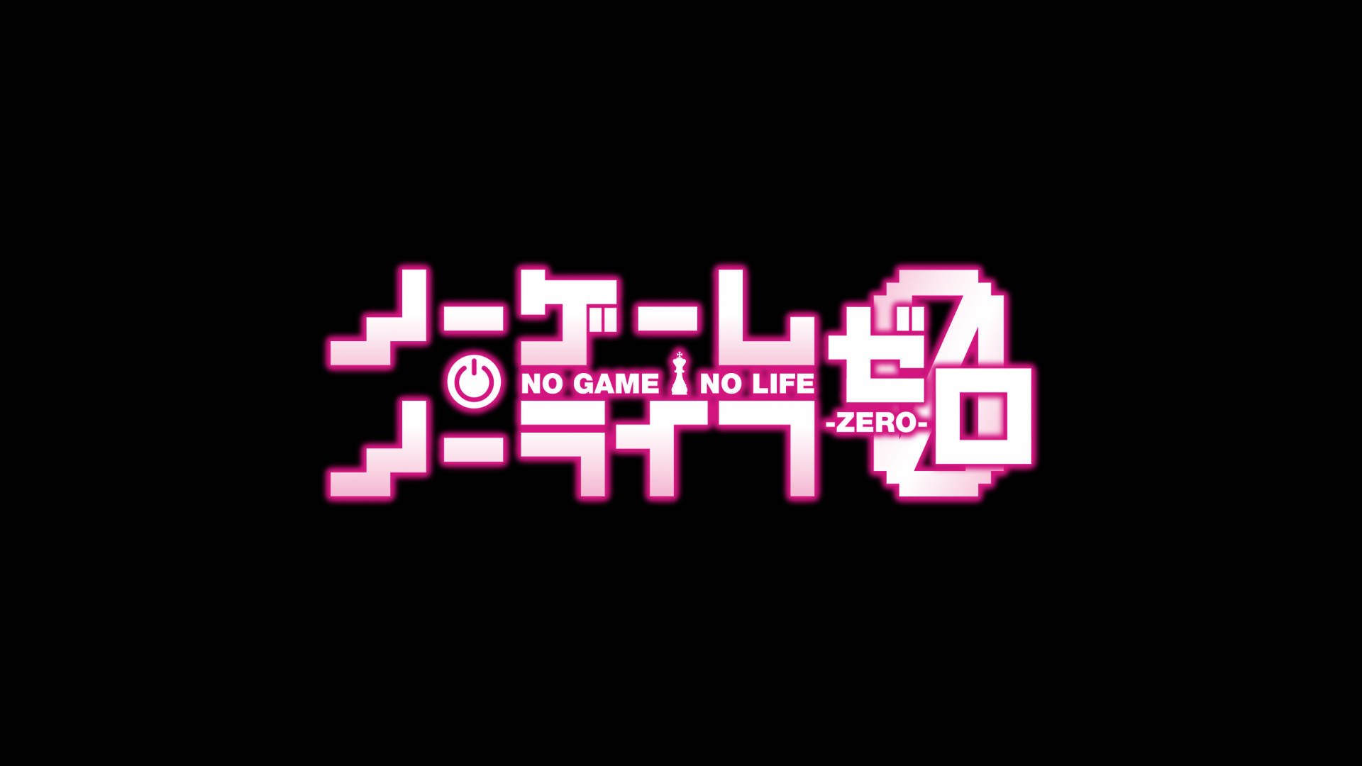No Game No Life Zero Neon Title Wallpaper