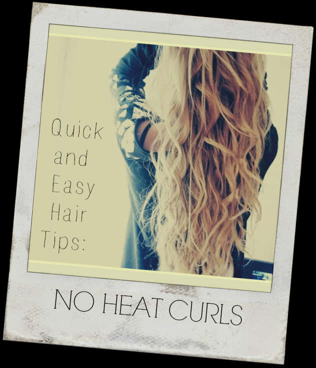 No Heat Curls Haircare Tips PNG