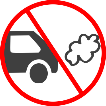 No Idling Zone Sign PNG