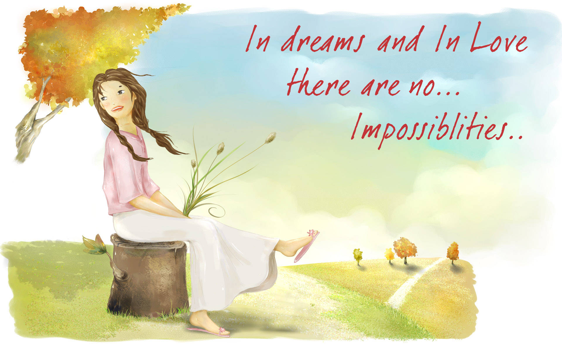 No Impossibilities Love Quotes Wallpaper