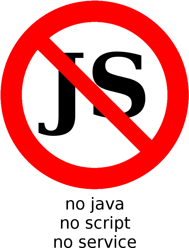 No Java Script Sign Image PNG