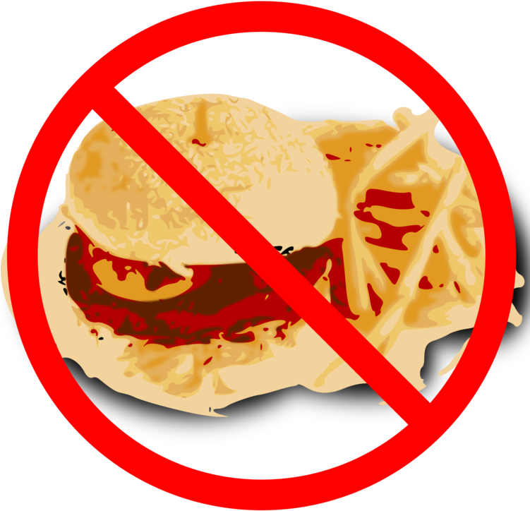 No Junk Food Sign PNG