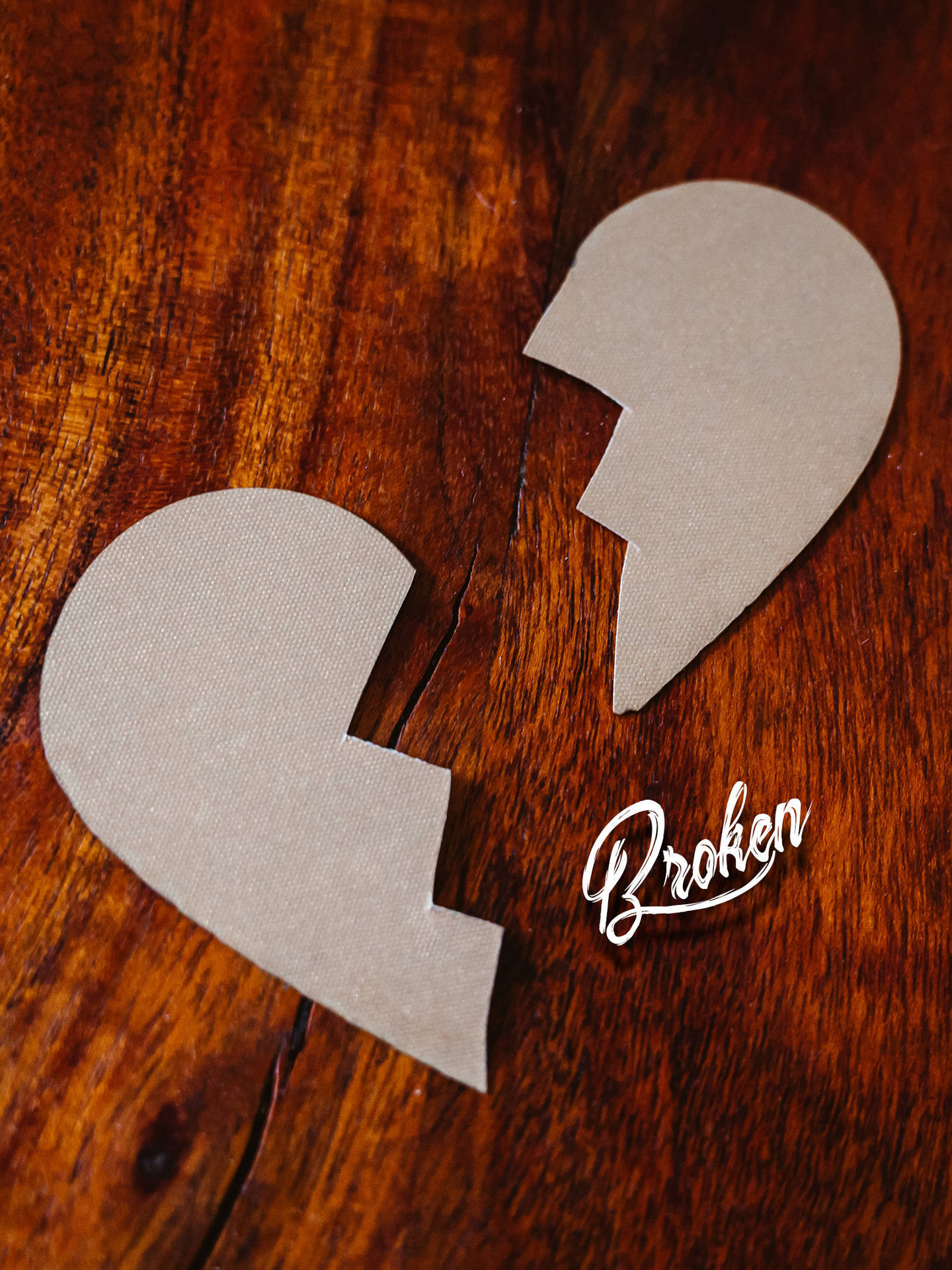 No Love Broken Heart Cardboard Cutout Background