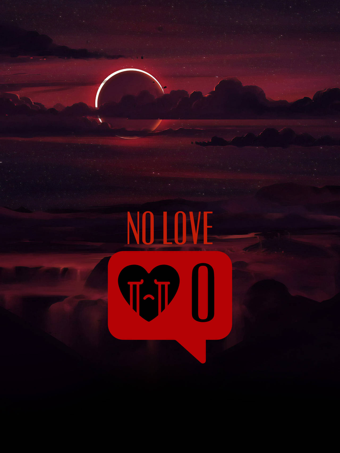 No Love Crying Heart Emoji Background