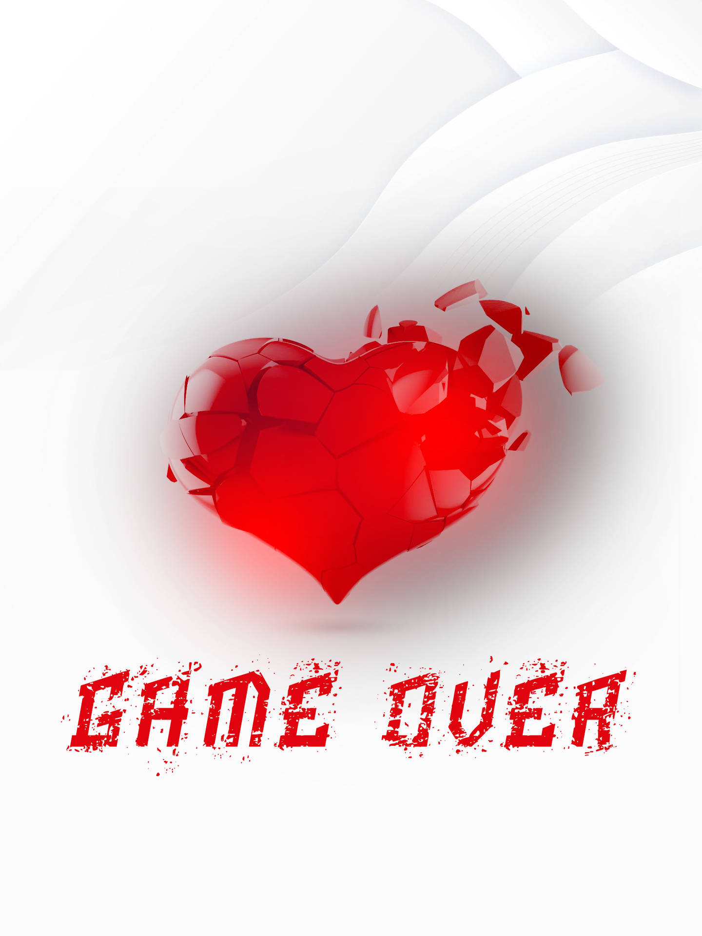 No Love Shattered Heart Game Over Background