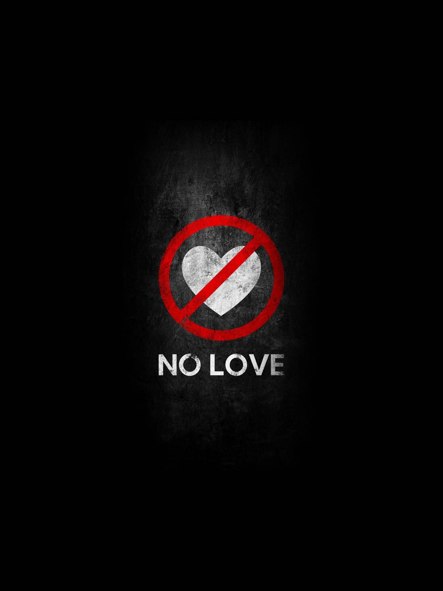 No Love White Heart Wallpaper