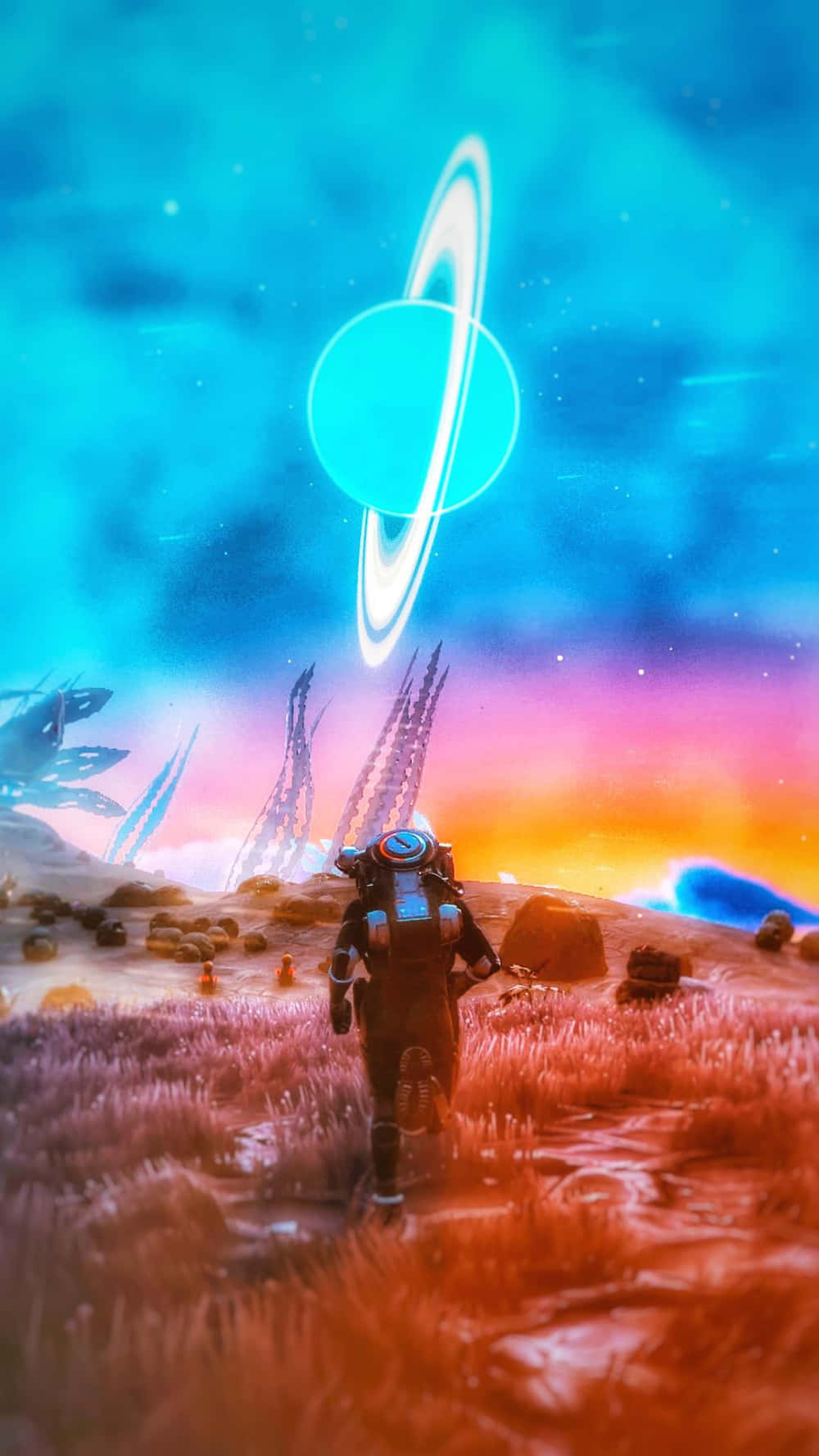 "Explore the infinite possibilities of the universe with No Man’s Sky, now enhanced for mobile phone devices". Wallpaper