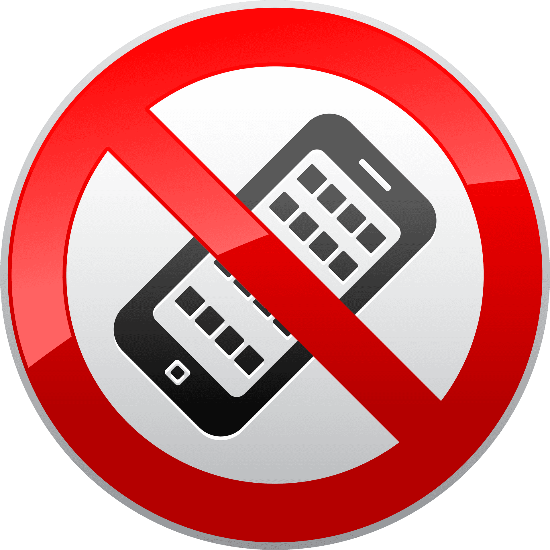 No Mobile Phones Sign Clipart PNG