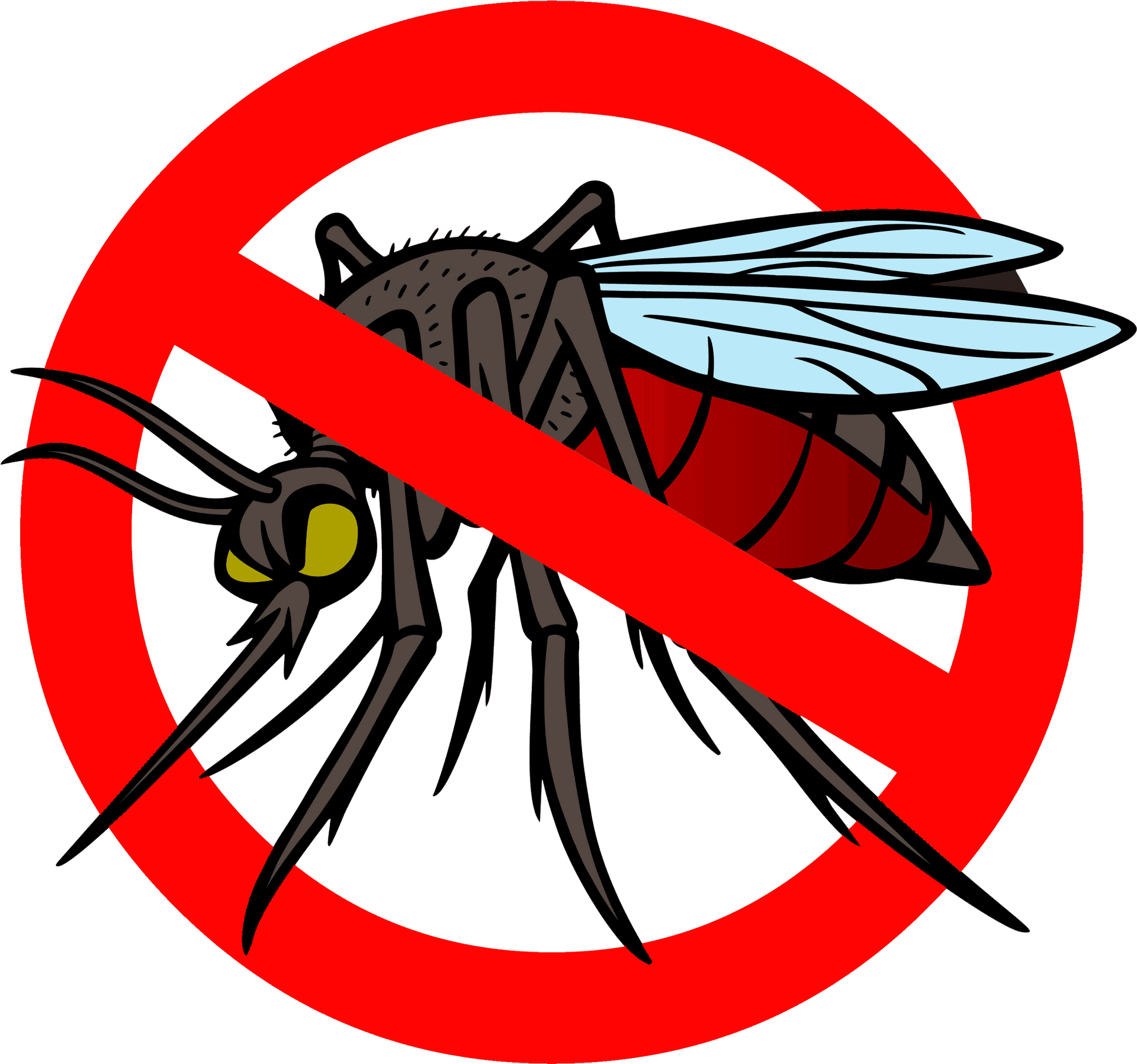 No Mosquito Sign Graphic PNG