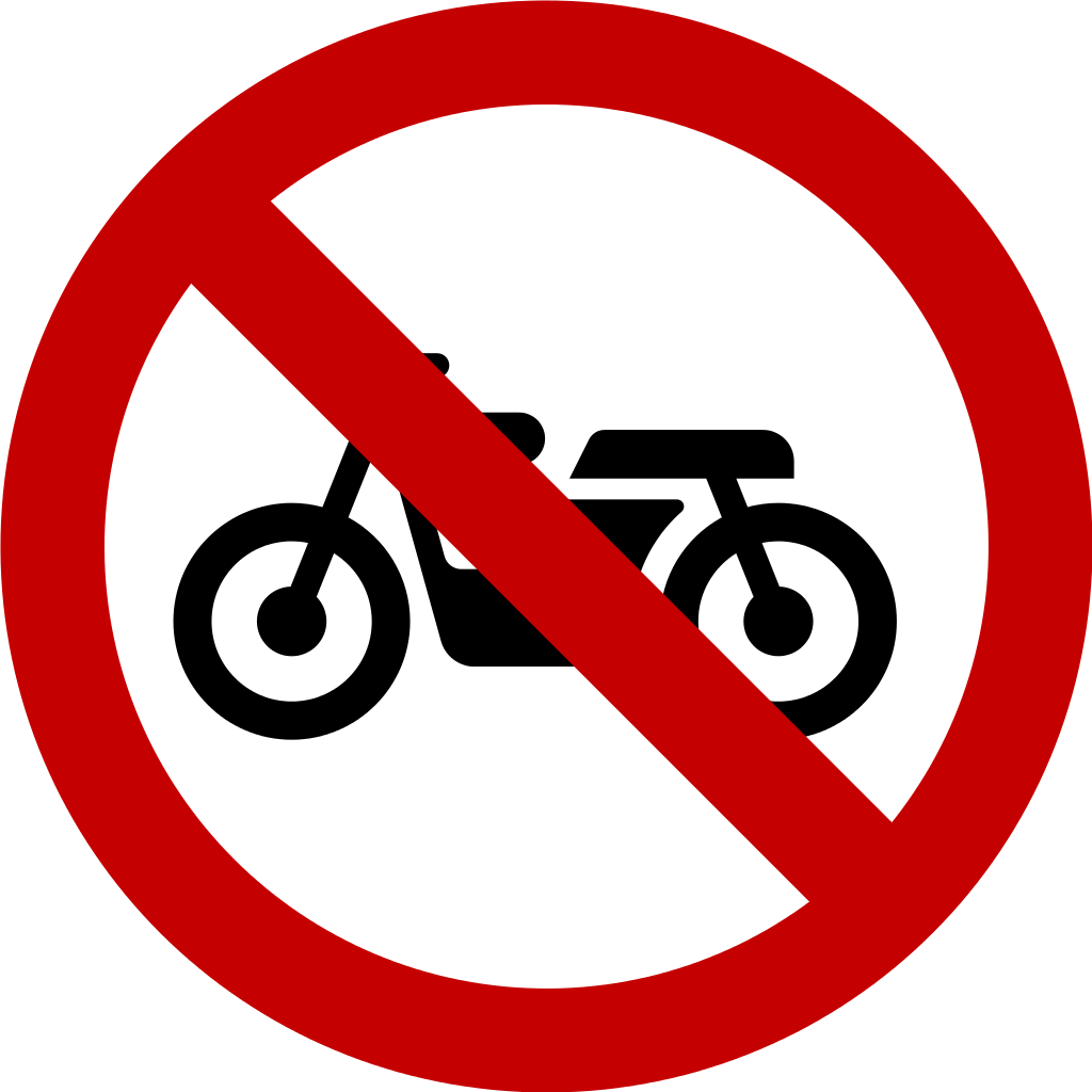 No Motorcycles Allowed Sign PNG