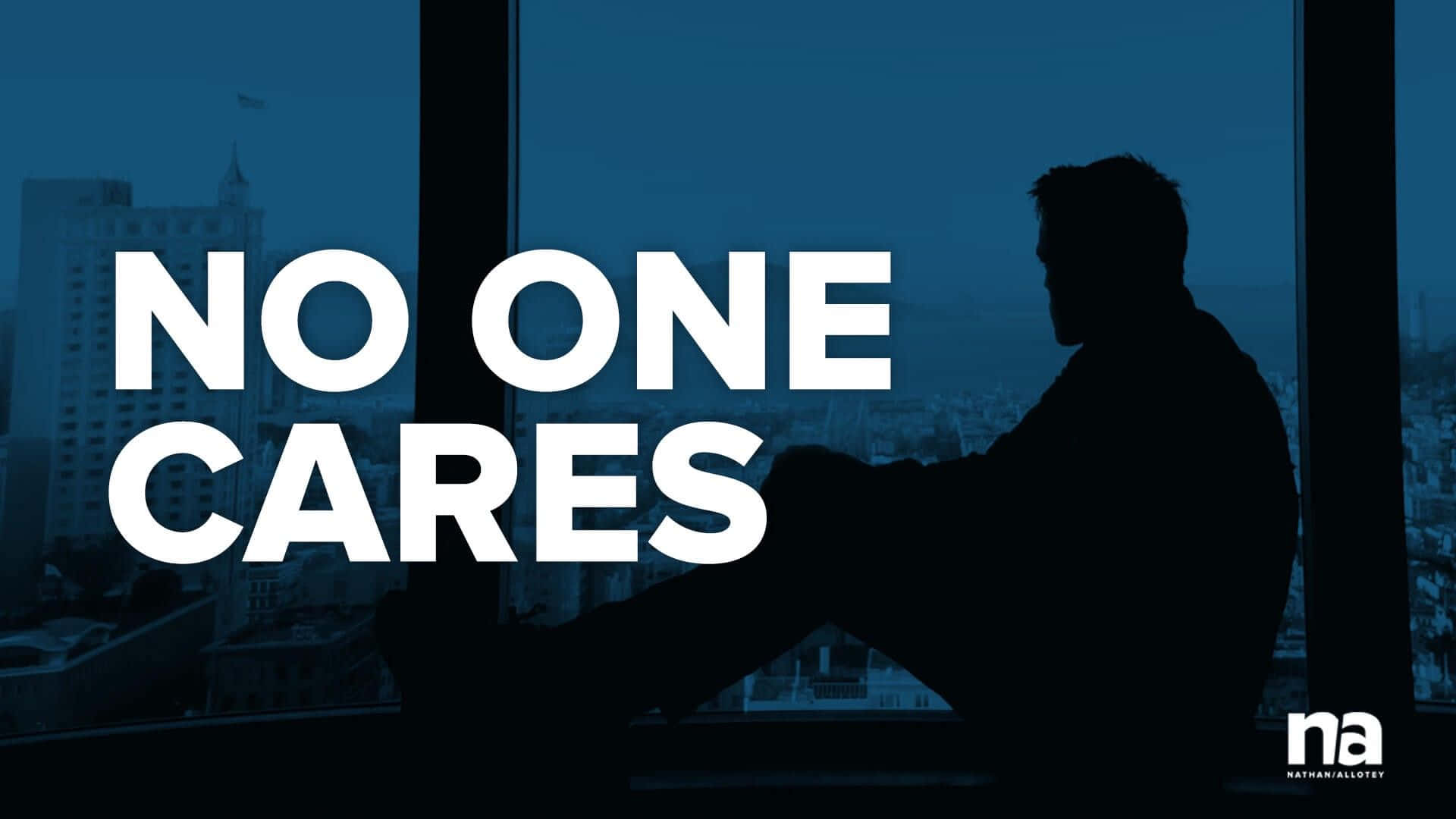 No One Cares - A Man Sitting In Front Of A Window Wallpaper