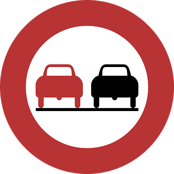 No Overtaking Sign PNG