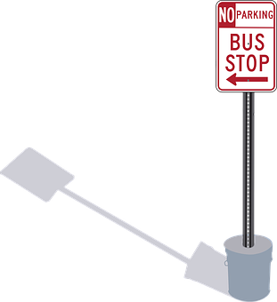 No Parking Bus Stop Sign PNG