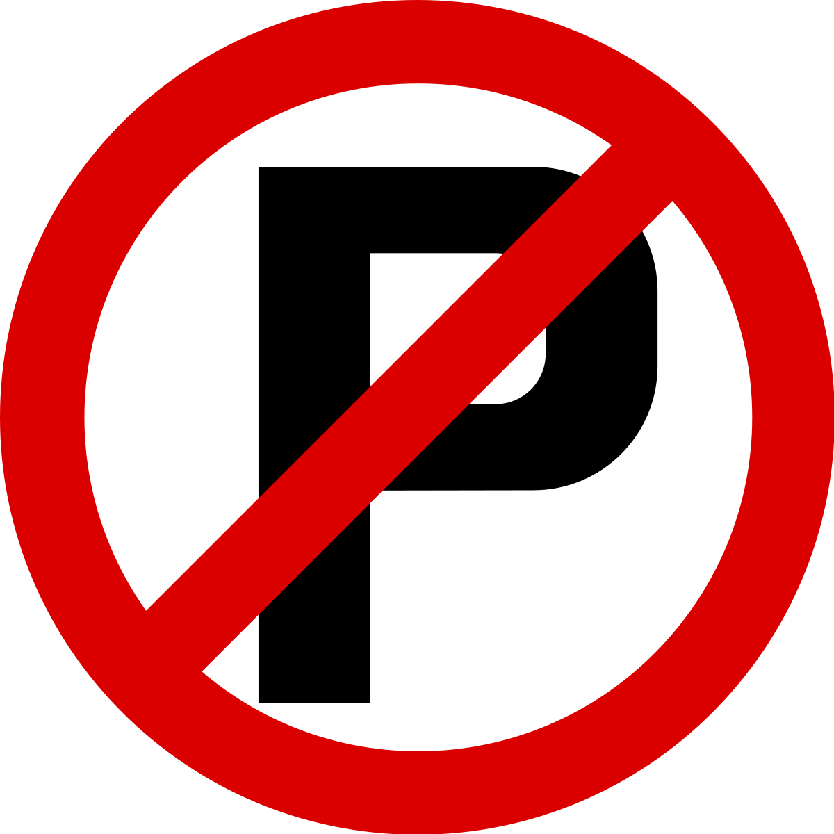 No Parking Sign Graphic PNG