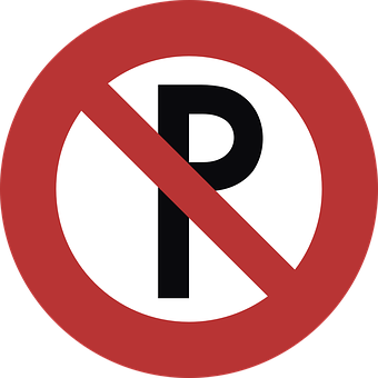No Parking Sign Red Circle PNG