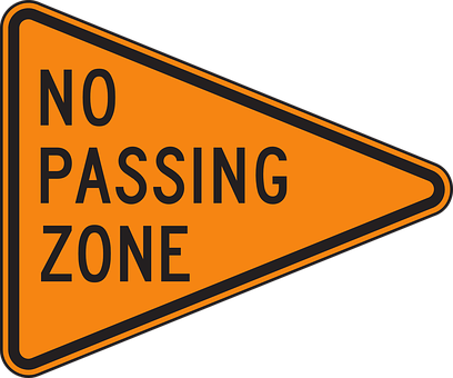 No Passing Zone Traffic Sign PNG